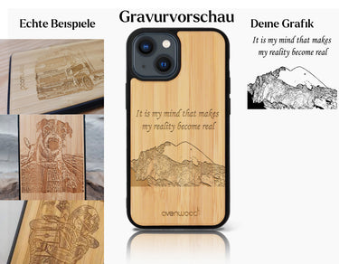 INDIVIDUELL iPhone 13 Mini Bambus-Kunststoff
